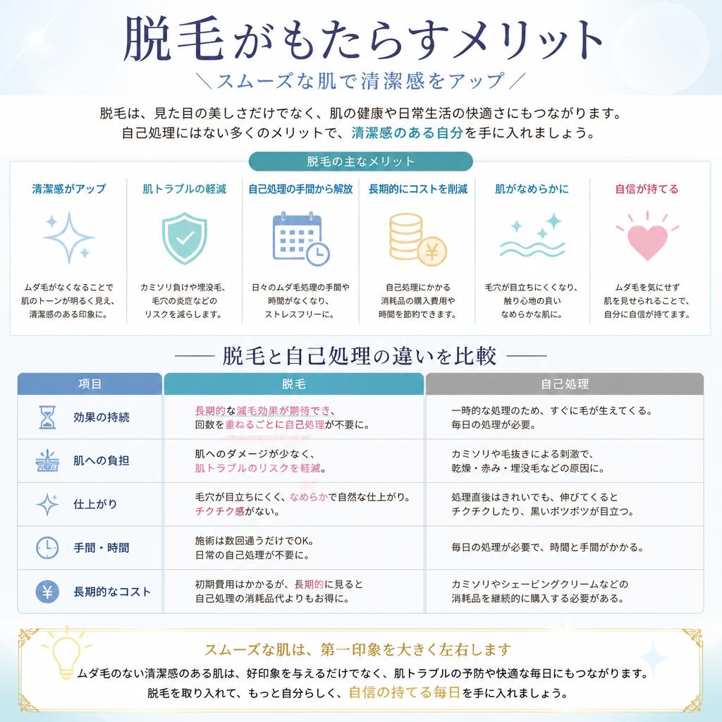 脱毛のメリットとは？