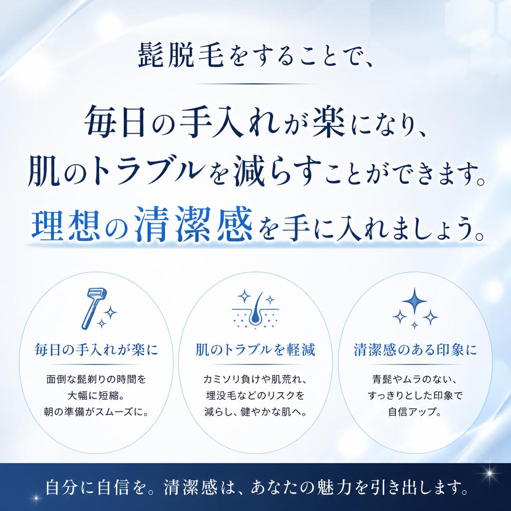 髭脱毛のメリット