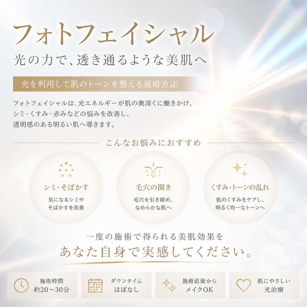 フォトフェイシャルの魅力