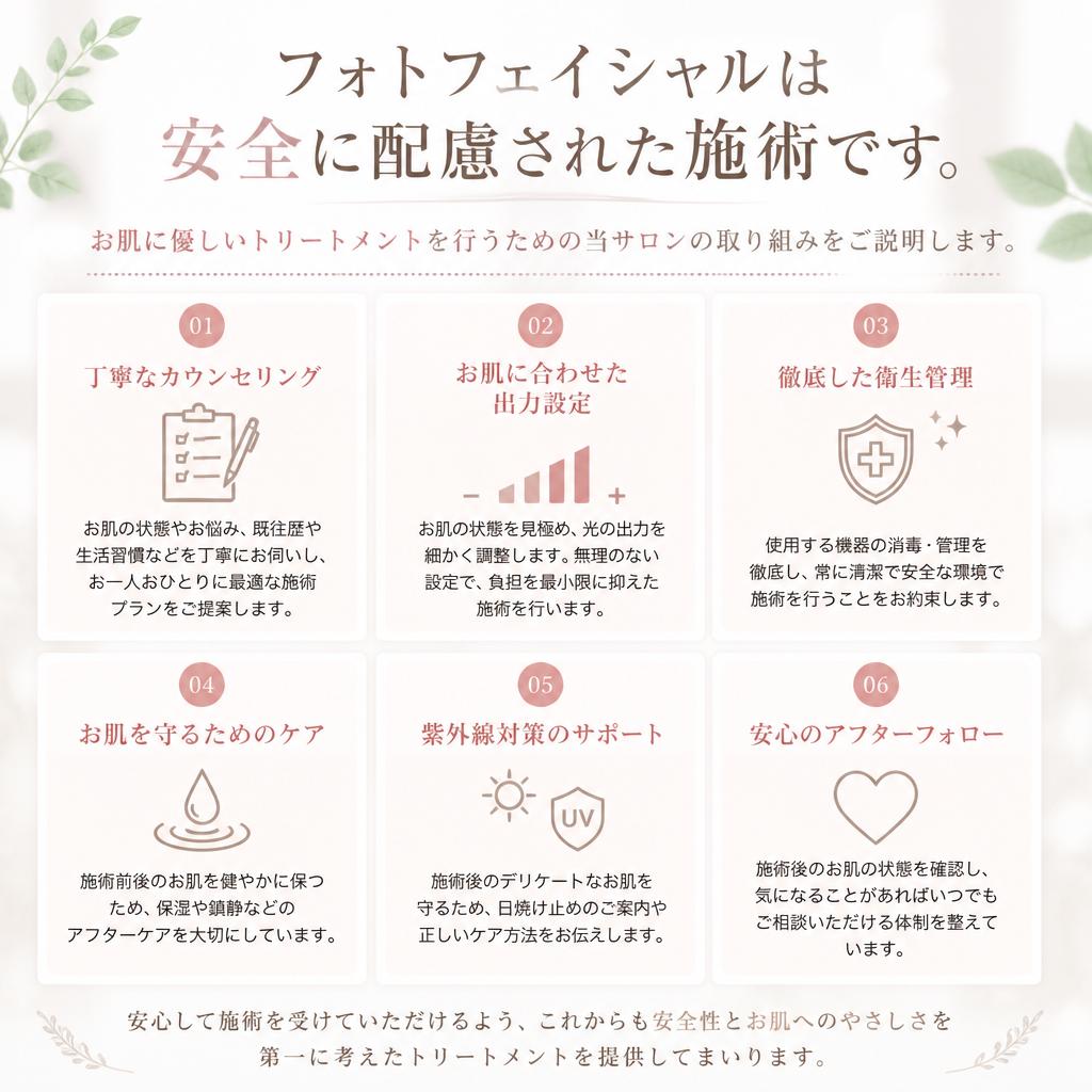 安全性と安心した施術