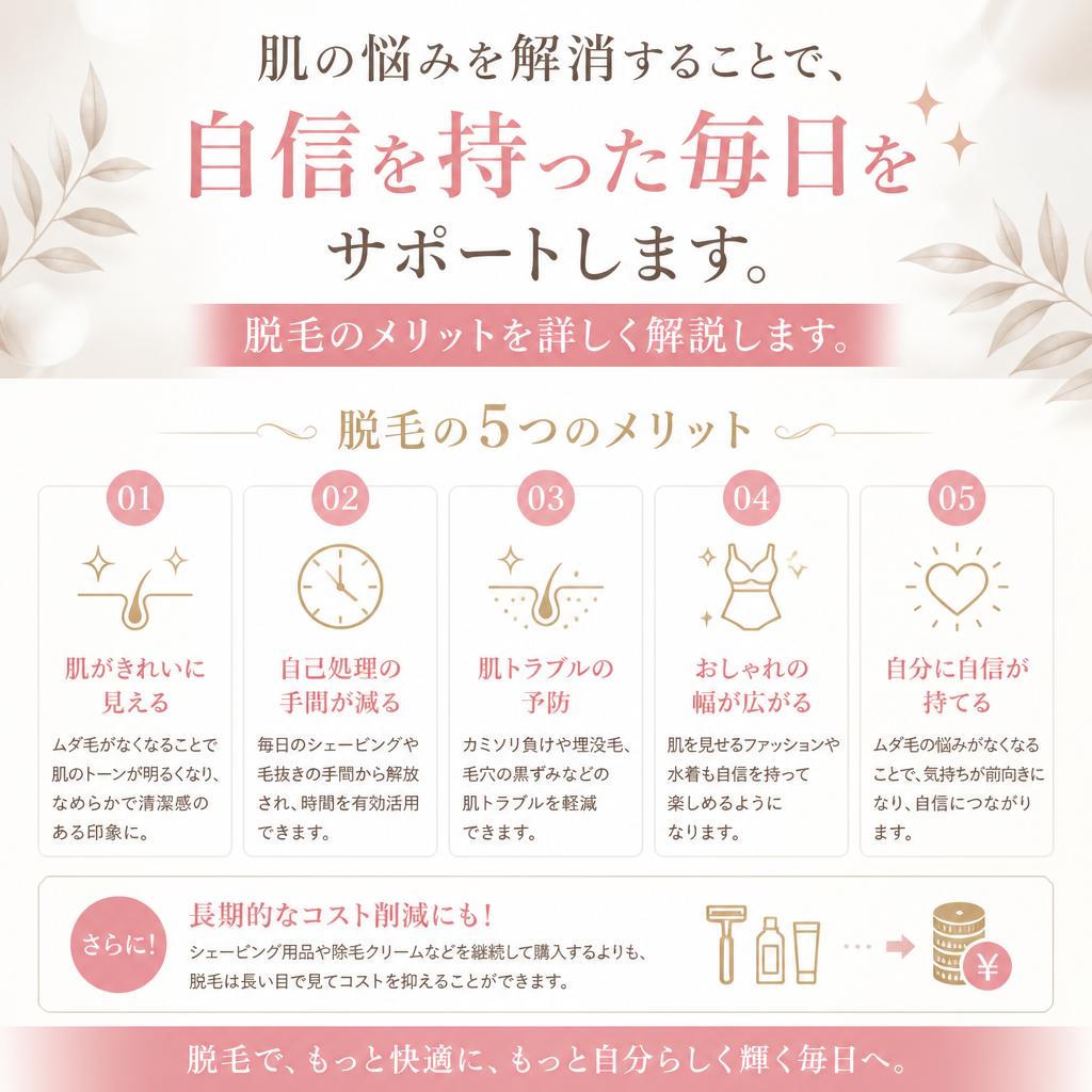 2. メンズ脱毛のメリット