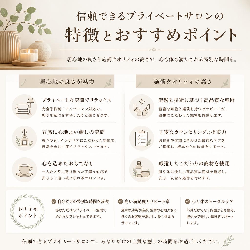 おすすめのプライベートサロン