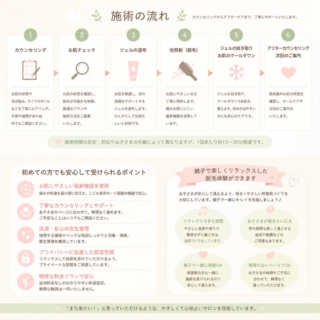 2. 楽しい脱毛体験の流れ