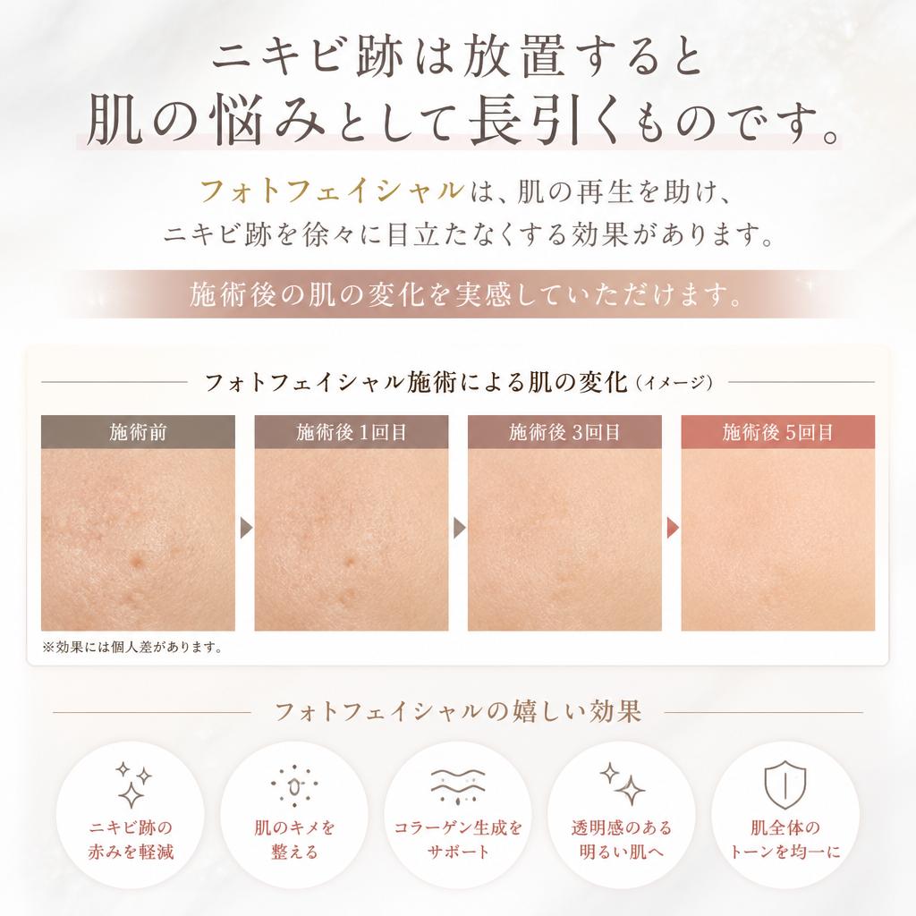 ニキビ跡の改善