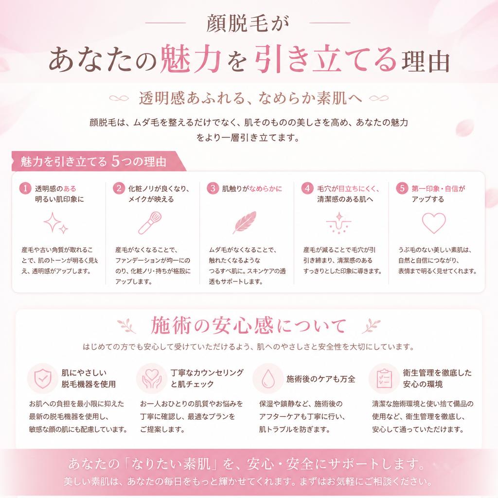顔脱毛のすすめ