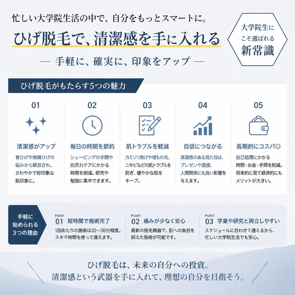ひげ脱毛で清潔感UP！