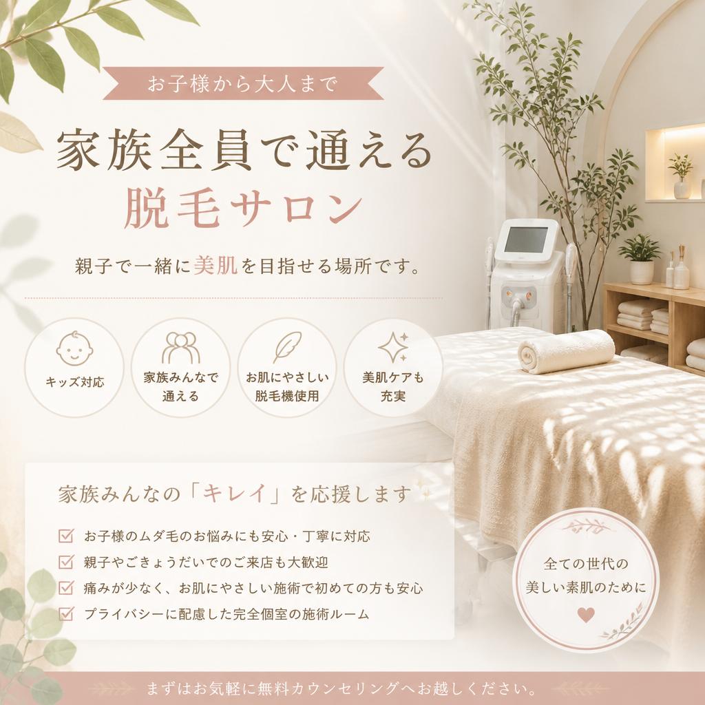 家族みんなで通える安心感