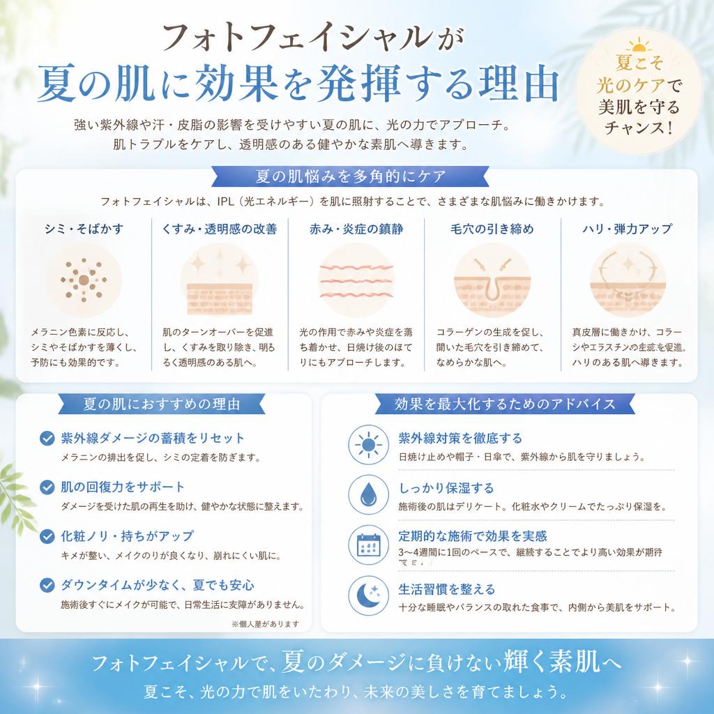 夏場の肌ケア