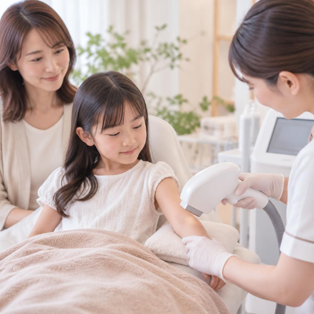 キッズ脱毛は7歳から。お子さまにも、ご家族にも安心を
